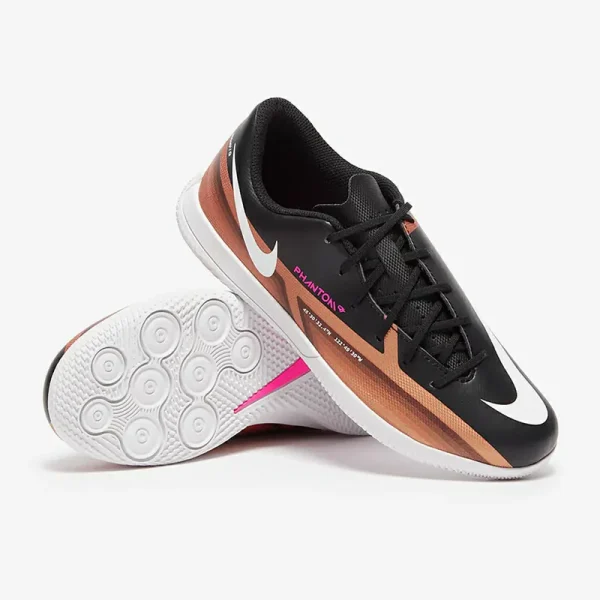 Nike Børn Phantom GT2 Club IC - Metallic Copper/Hvide/Sorte Fodboldstøvler