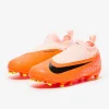 Nike Børn Phantom GX Academy DF NU FG/MG - Guava Ice/Sorte/Total Orange Fodboldstøvler