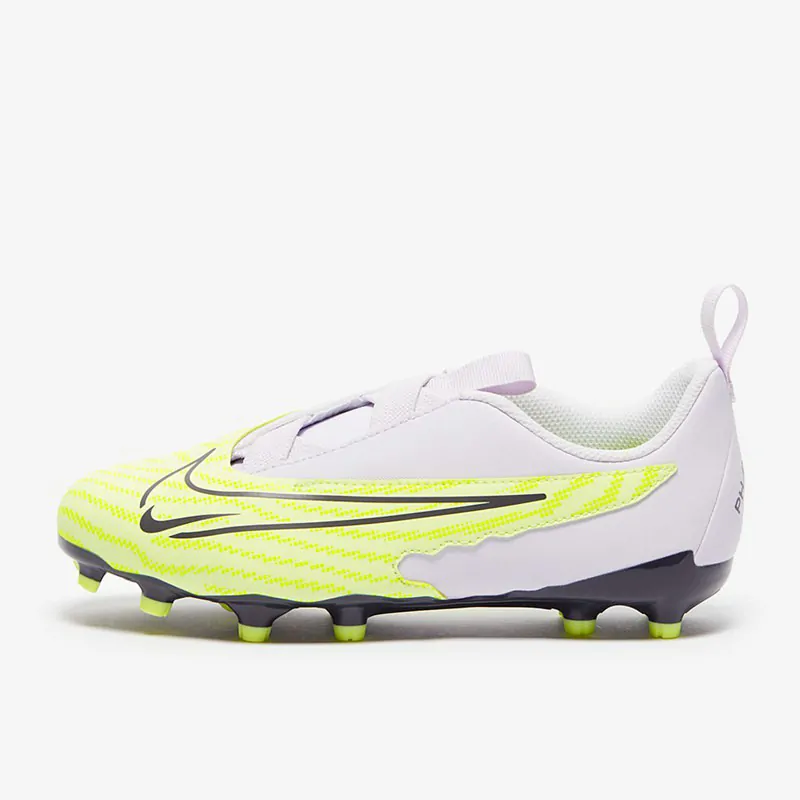 Nike Børn Phantom GX Academy FG/MG - Barely Volt/Gridiron/Barely Grape Fodboldstøvler