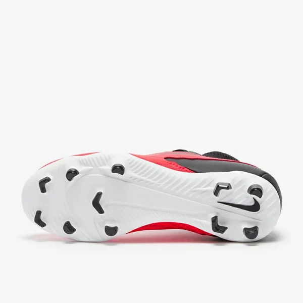 Nike Børn Phantom GX Club DF FG/MG - Bright Crimson/Sorte/Hvide Fodboldstøvler