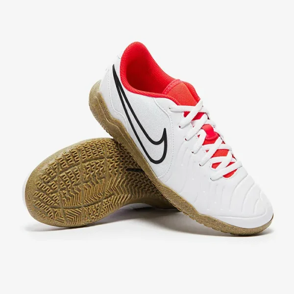 Nike Børn Tiempo Legend X Club IC - Hvide/Sorte/Bright Crimson Fodboldstøvler