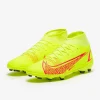 Nike Mercurial Superfly VIII Club DF FG/MG - Volt/Sorte/Bright Crimson Fodboldstøvler