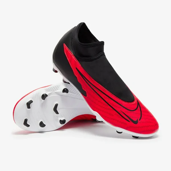Nike Phantom GX Club DF FG/MG - Bright Crimson/Sorte/Hvide Fodboldstøvler