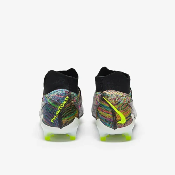 Nike Phantom GX Elite DF Link FG - Sorte/Volt/Hvide/Blå Glow Fodboldstøvler