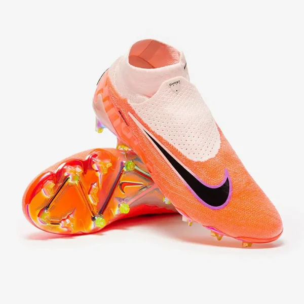 Nike Phantom GX Elite DF NU FG - Guava Ice/Sorte/Total Orange Fodboldstøvler