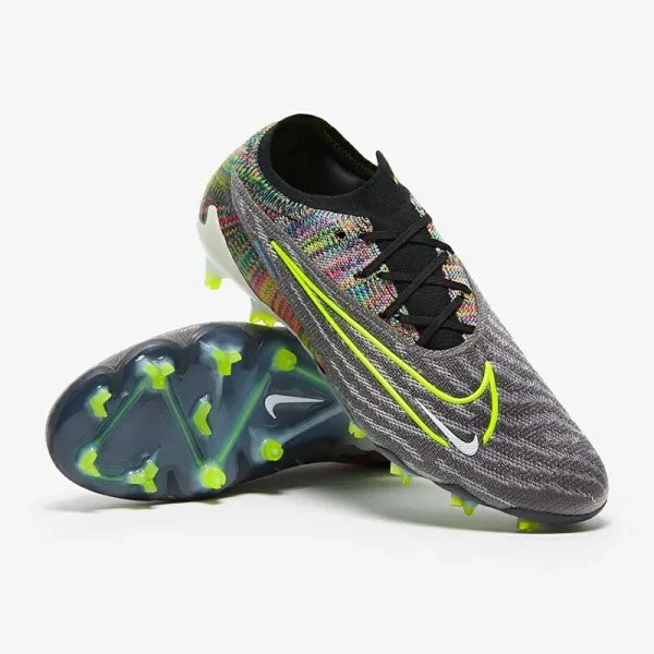 Nike Phantom GX Elite Link FG - Sorte/Volt/Hvide/Blå Glow Fodboldstøvler