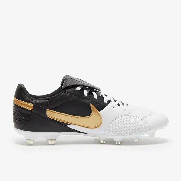 Nike The Premier III FG - Hvide/Metallic Guld/Sorte Fodboldstøvler