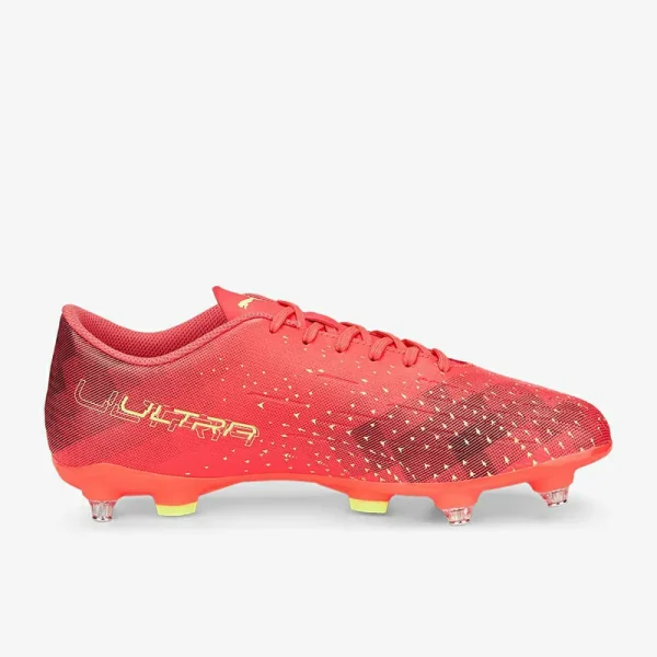 Puma Ultra Play MX SG - Fiery Coral/Fizzy Light/Puma Sorte Fodboldstøvler