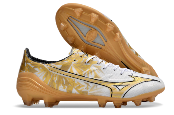 Mizuno Alpha Made in Japan FG Fodboldstøvler - Guld hvid