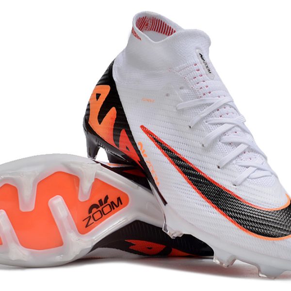 Nike Air Zoom Mercurial Superfly IX Elite FG BØRN Fodboldstøvler - Hvid Orange